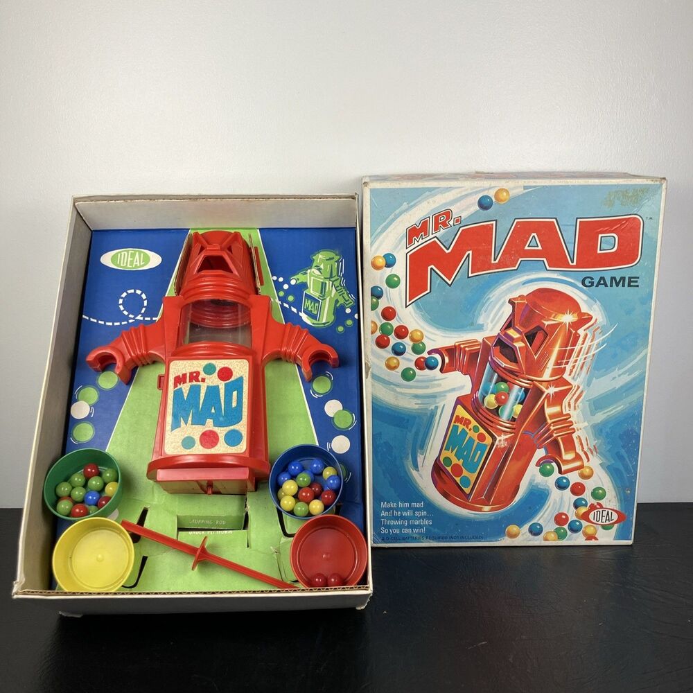 Rare Mr. Mad Game Ideal Robot Complete & Working + Original Box